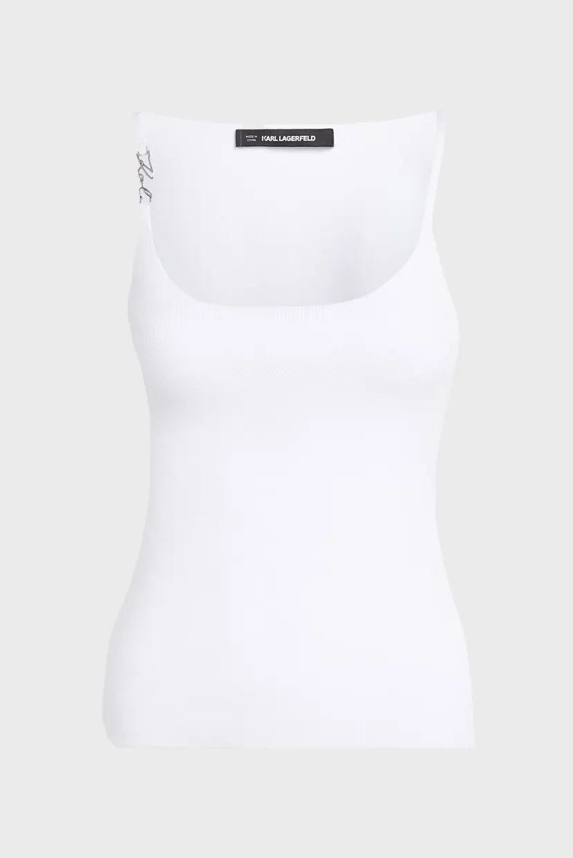 Жіночий білий топ KNIT TANK 5