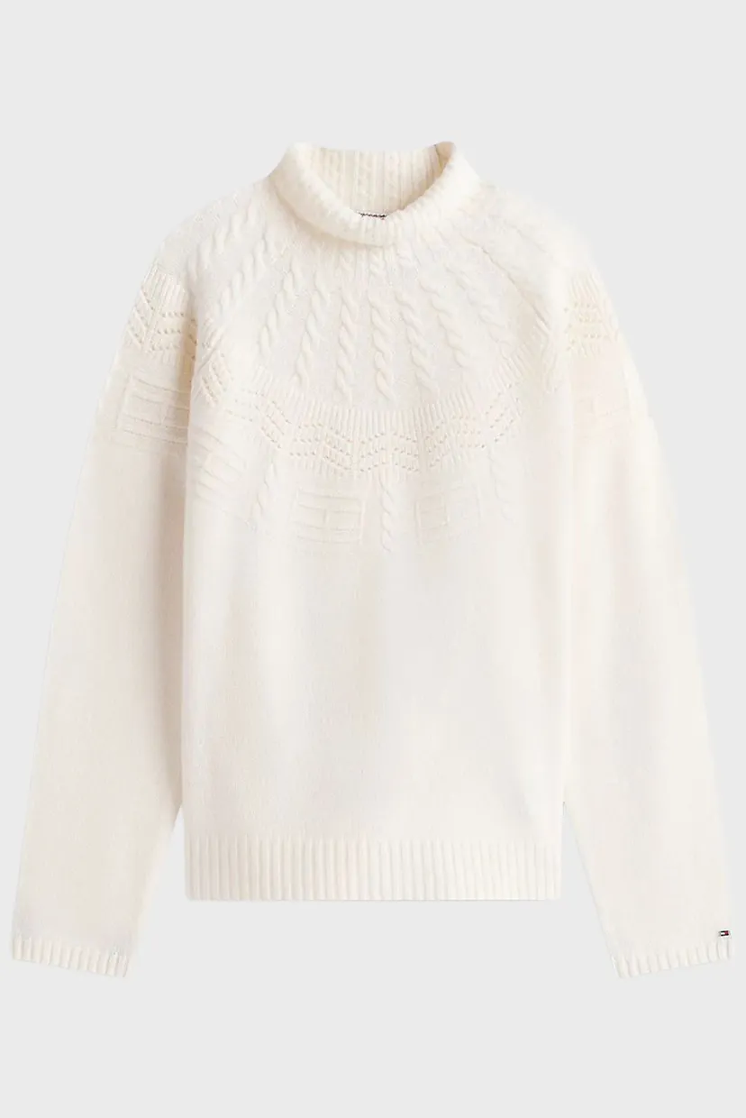 Женский белый шерстяной гольф FAIRISLE 5