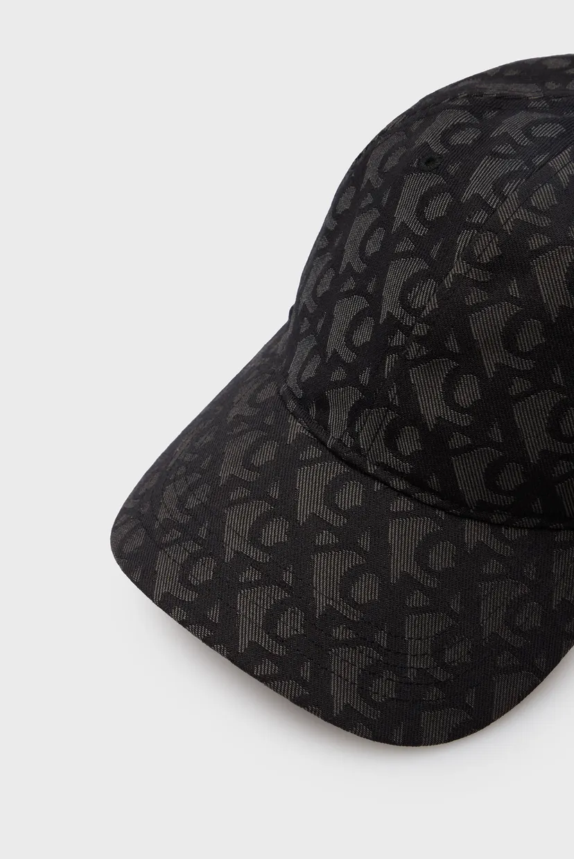 Чоловіча чорна кепка з візерунком LOGO JACQUARD 4