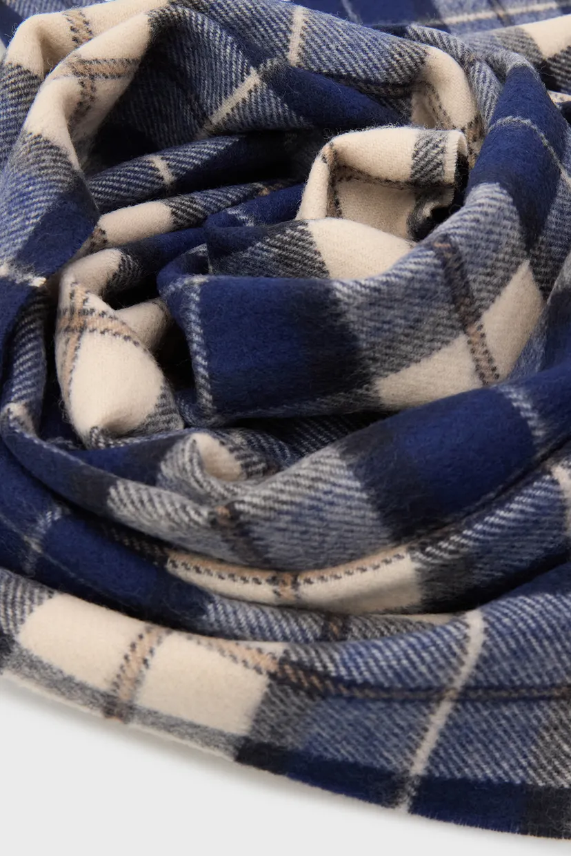 Чоловічий картатий вовняний шарф WOOL CHECKED SCARF 4