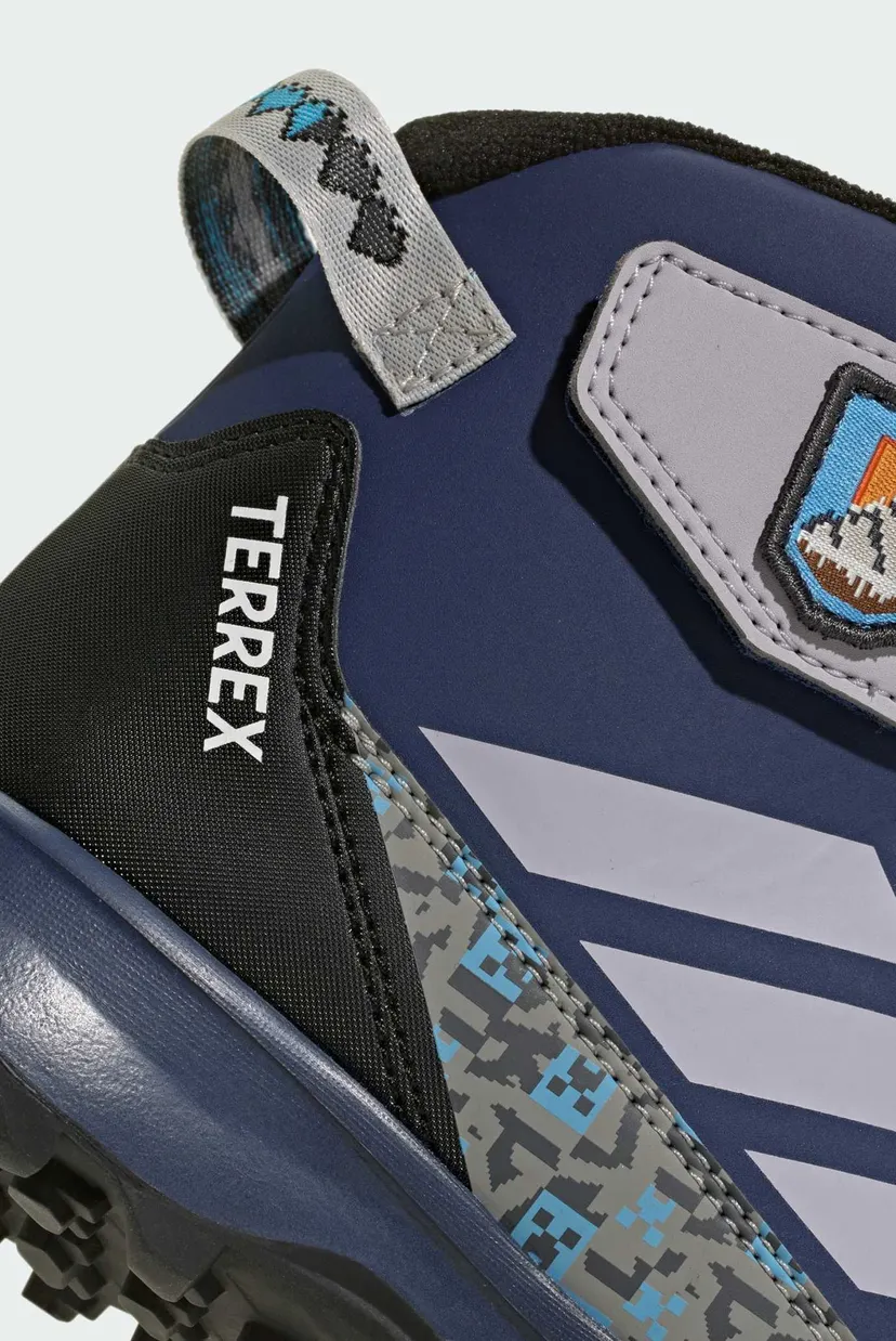 Дитячі темно-сині черевики Adidas Minecraft Terrex Snow CF CLIMAWARM Winter Kids 8