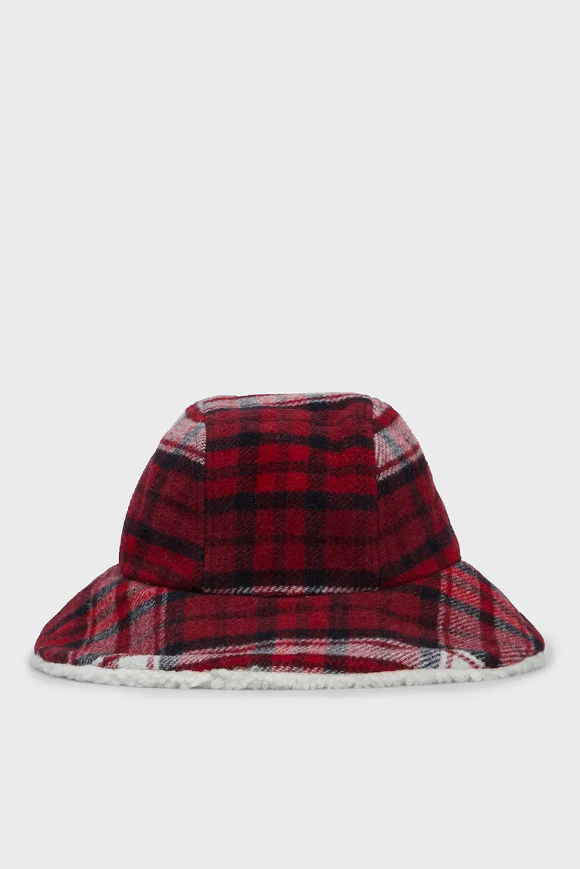 Жіноча картата вовняна панама TOMMY CHECK BUCKET HAT 3