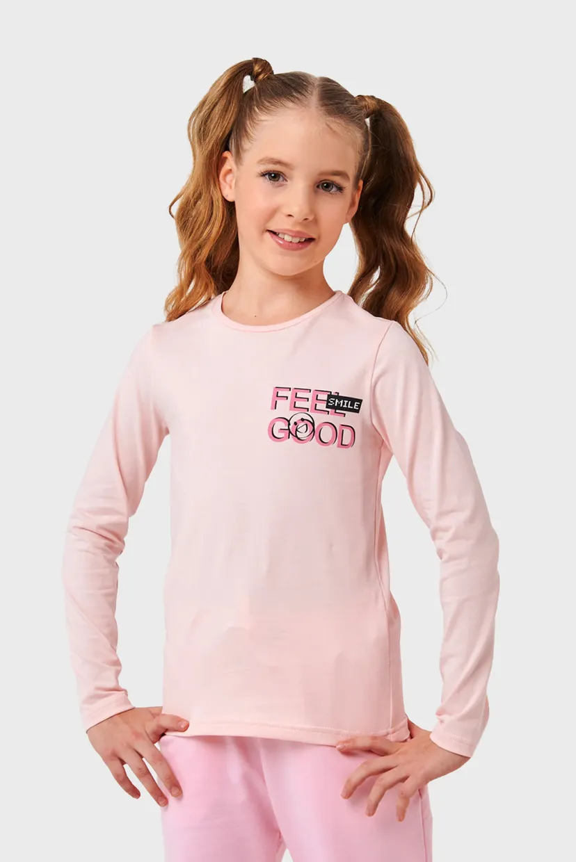 Детский розовый лонгслив SMIL 114959-ROZOVYJ — MD-Fashion