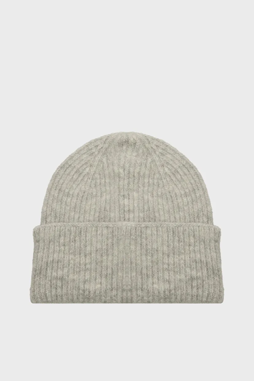 Женская серая шапка TH LUXE BEANIE 3