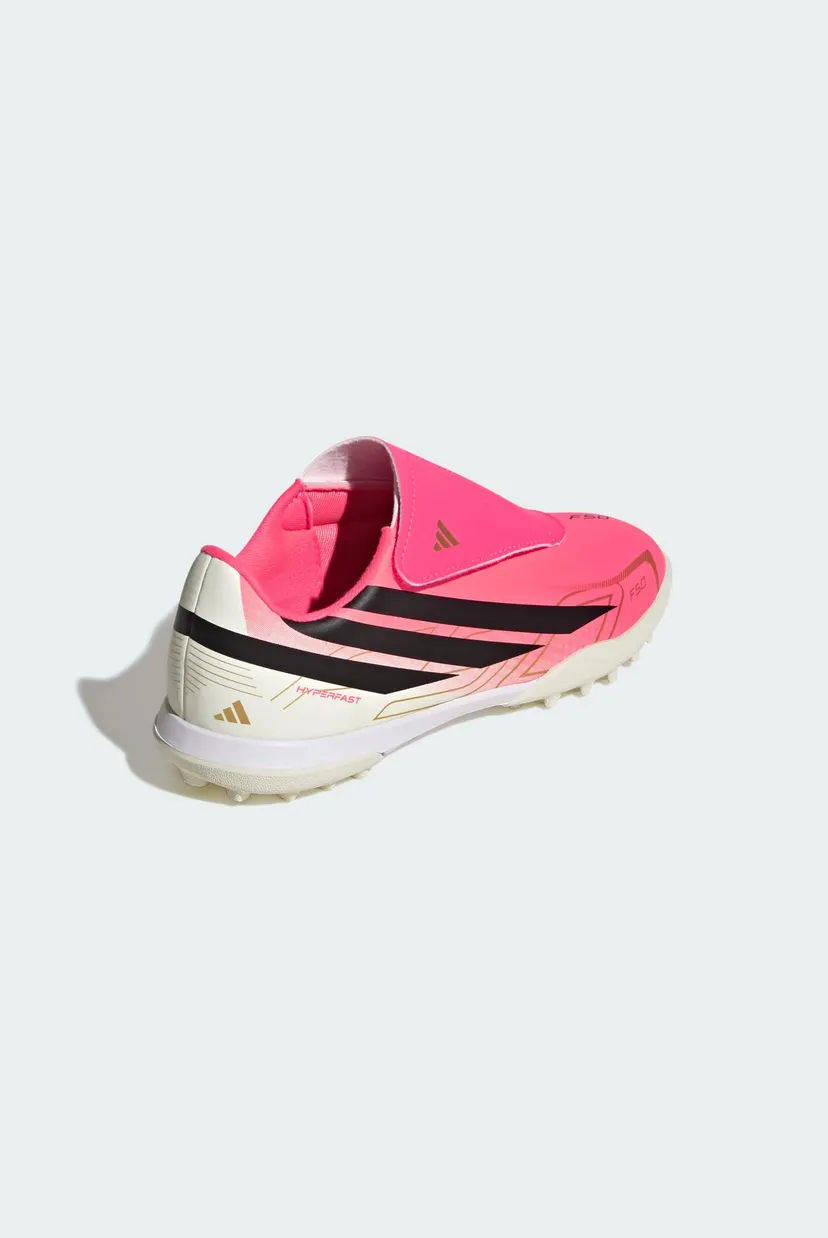 Детские розовые сороконожки F50 HYPERFAST CLUB Velcro Football Kids 5
