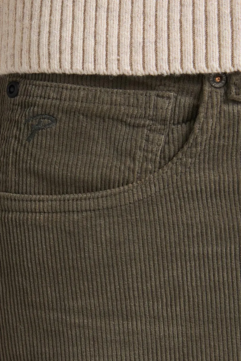 Мужские оливковые вельветовые джинсы Tapered 4