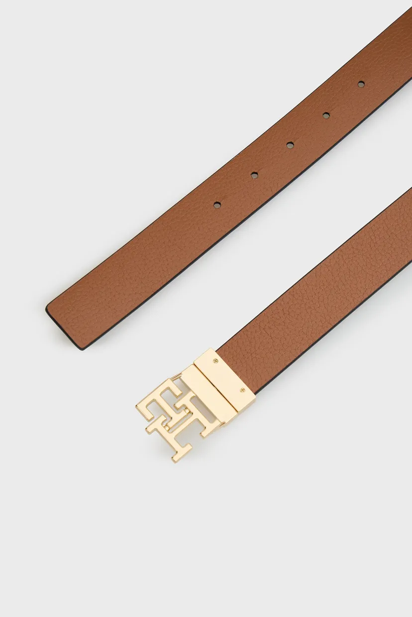 Женский кожаный двусторонний ремень LOGO REV 3.0 PEBBLE 3