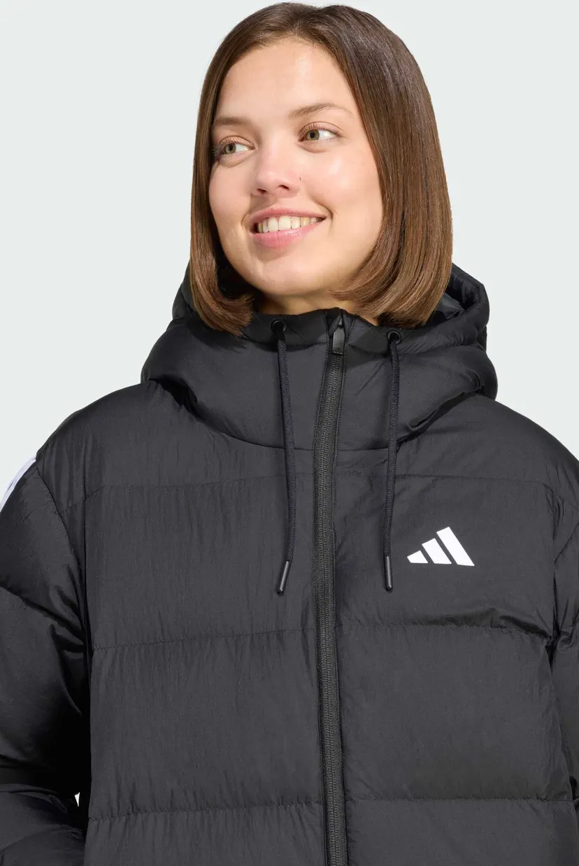 Жіночий чорний пуховик Essentials Climawarm 3-Stripes 4