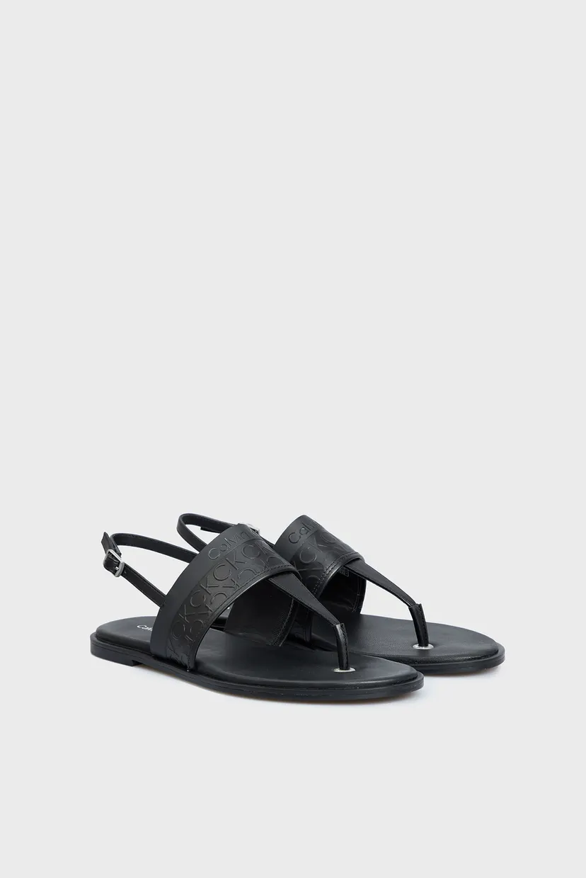 Женские черные кожаные сандалии ALMOND TP SANDAL - HF MONO 3