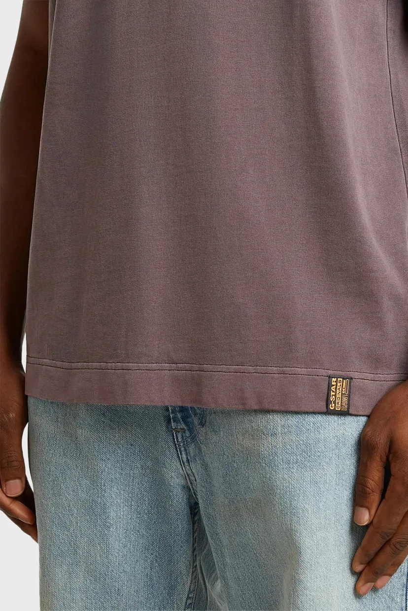 Чоловіча коричнева футболка GS-01 washed 4