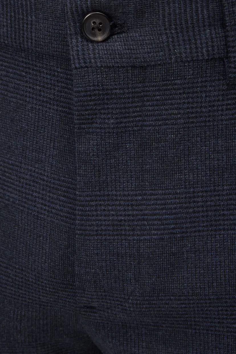 Мужские темно-синие брюки в клетку DENTON BRUSHED 3