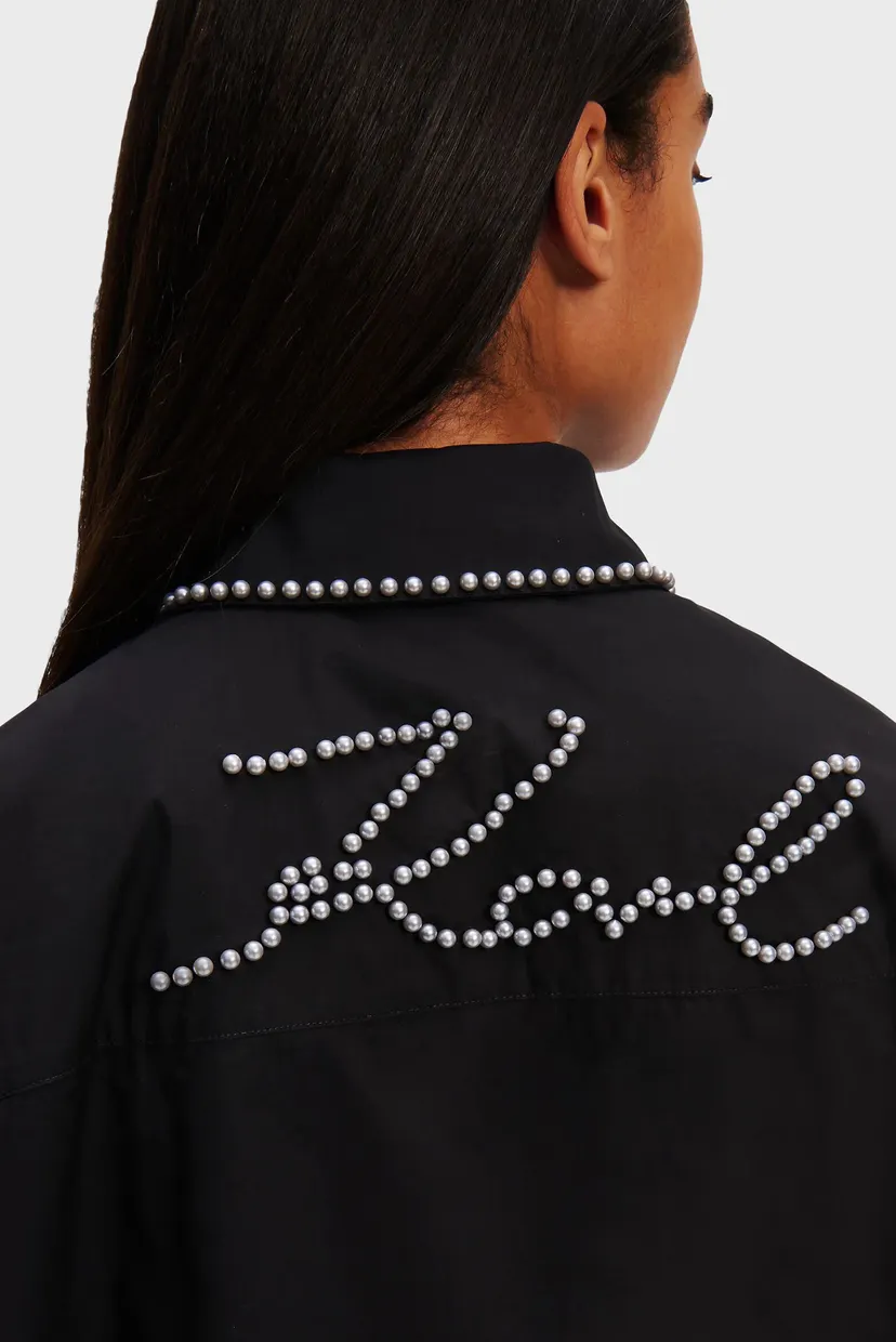 Жіноча чорна сукня PEARL EMBELLISHED TUNIC 4