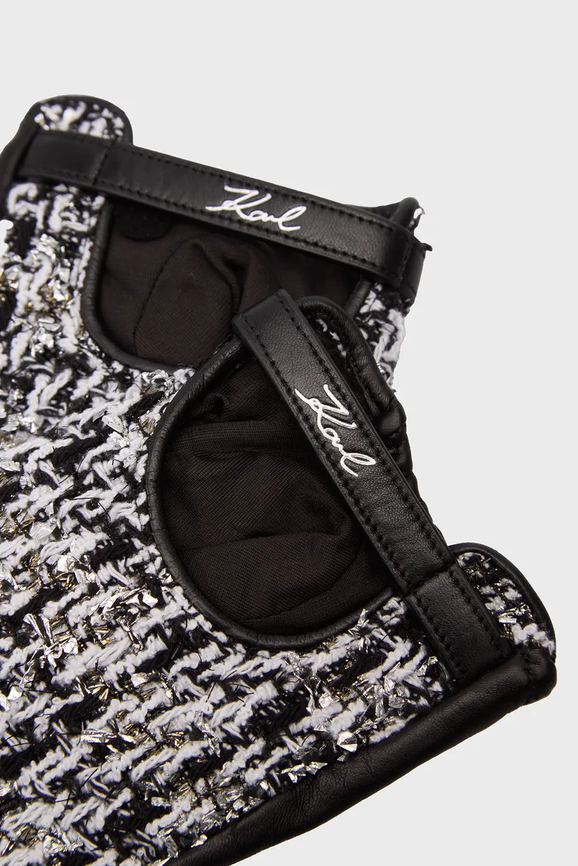 Жіночі чорні шкіряні мітенки K SIGNATURE SP BOUCLE FL GLOVE 3
