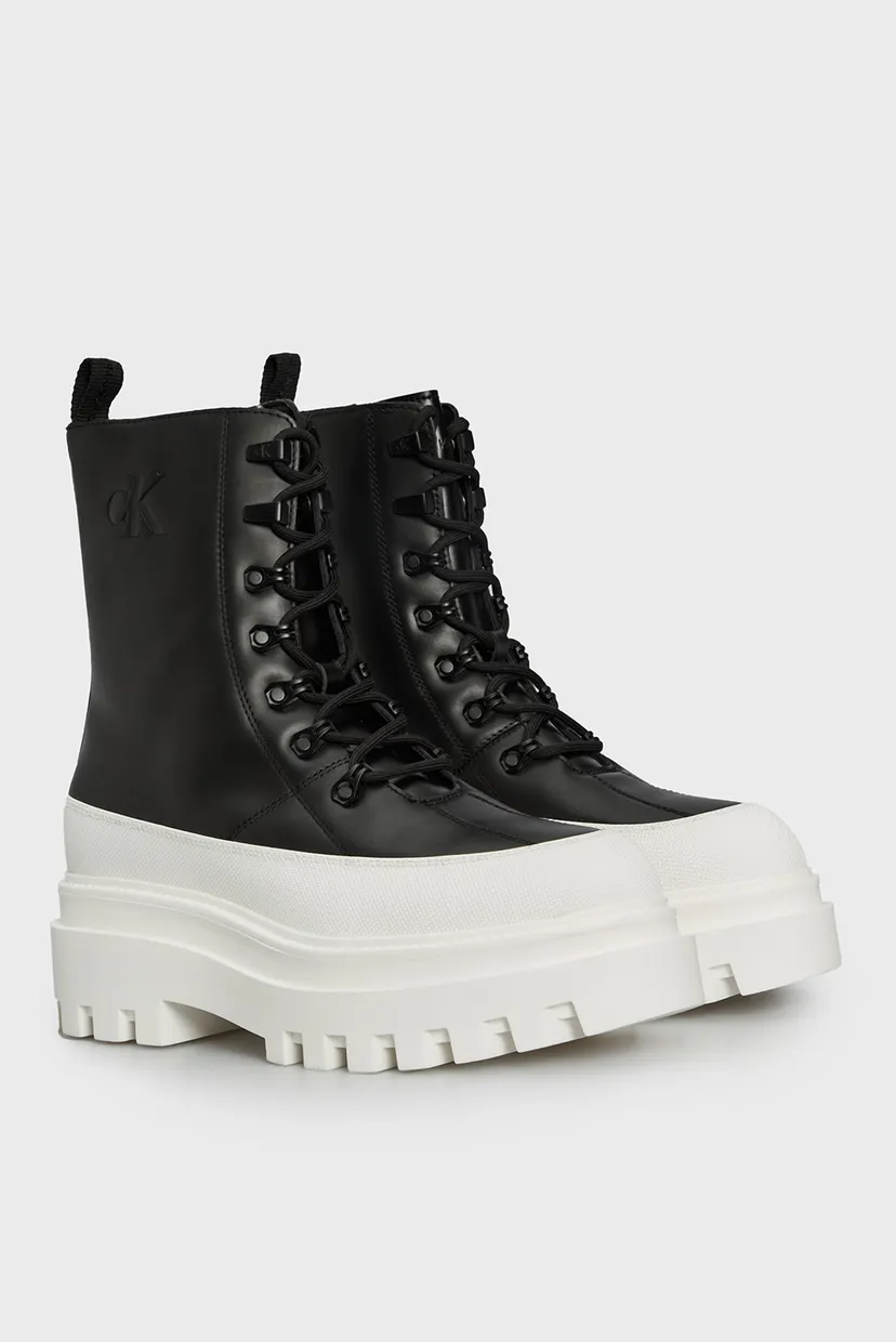 Жіночі шкіряні черевики FLATFORM LACE UP BOOT LTH 3
