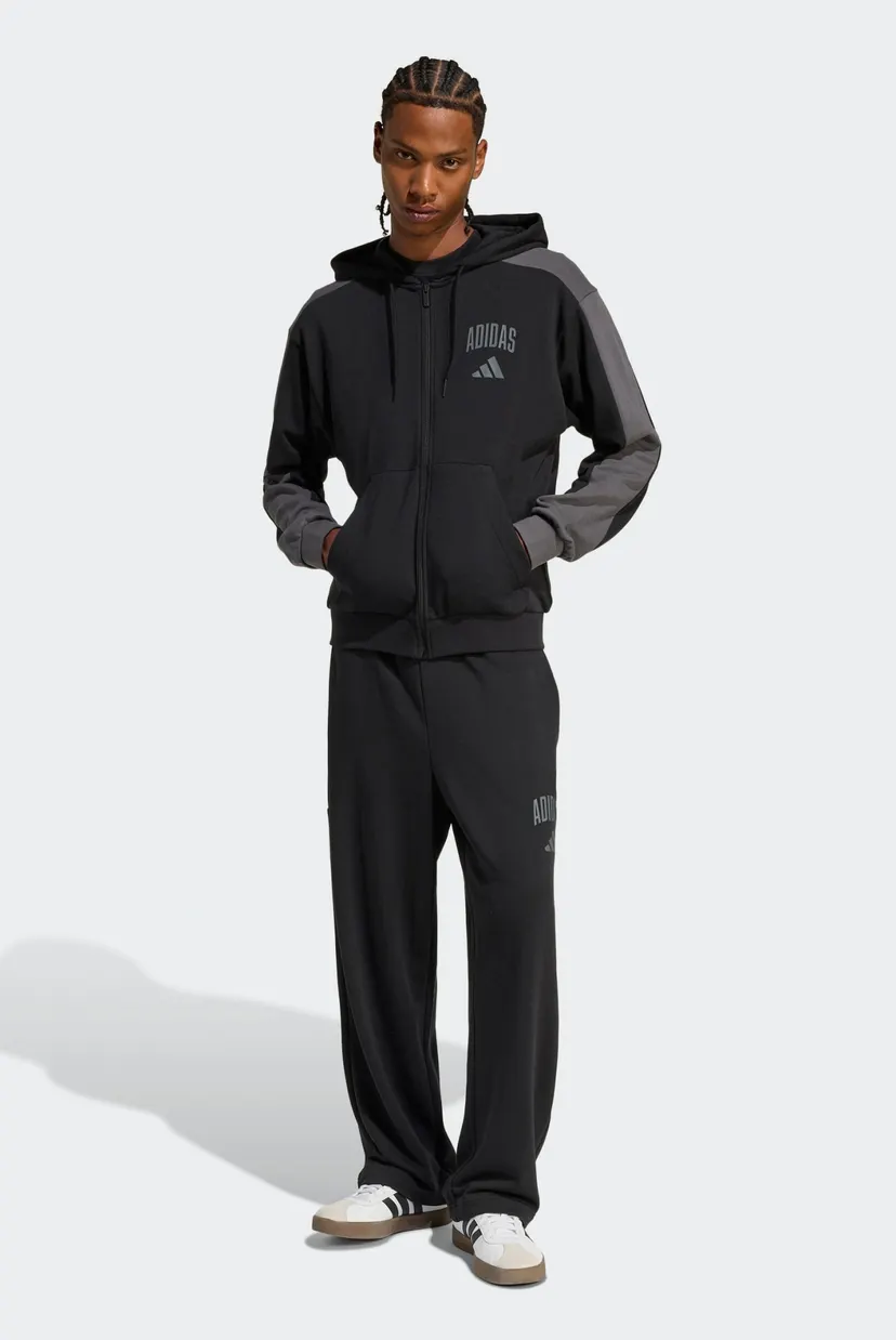 ミスケー Мужское черное худи M COLLEGIATE FZ adidas KH2762 — MD-Fashion