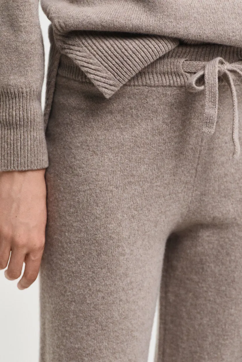Жіночі бежеві вовняні брюки WOOL KNITTED 5