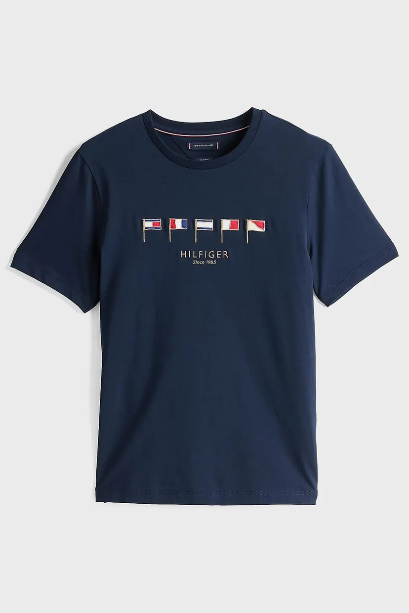 Мужская темно-синяя футболка HILFIGER MULTI FLAGS 5