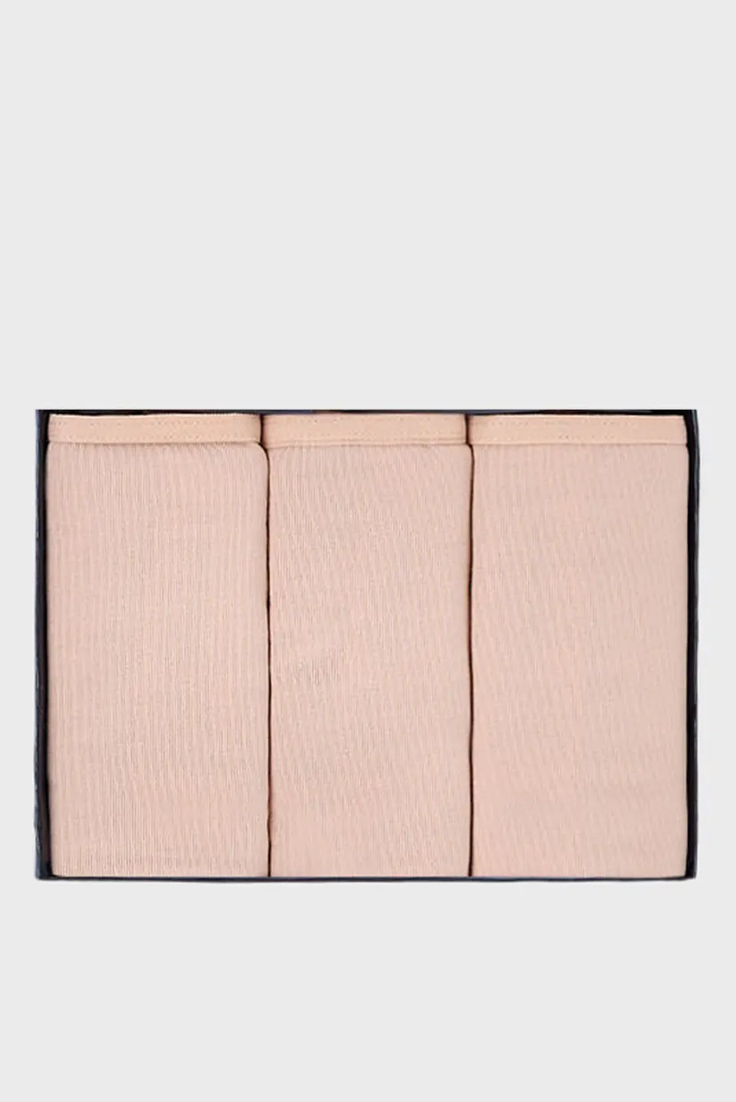 Женские бежевые трусики (3 шт) 4