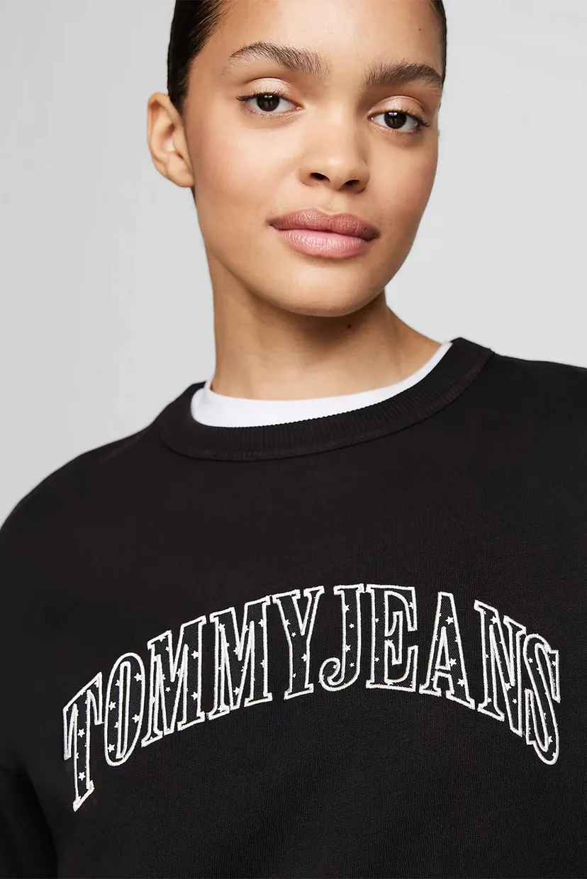 Женский черный свитшот TJW RLX STARDST VARSITY CREW EXT 4