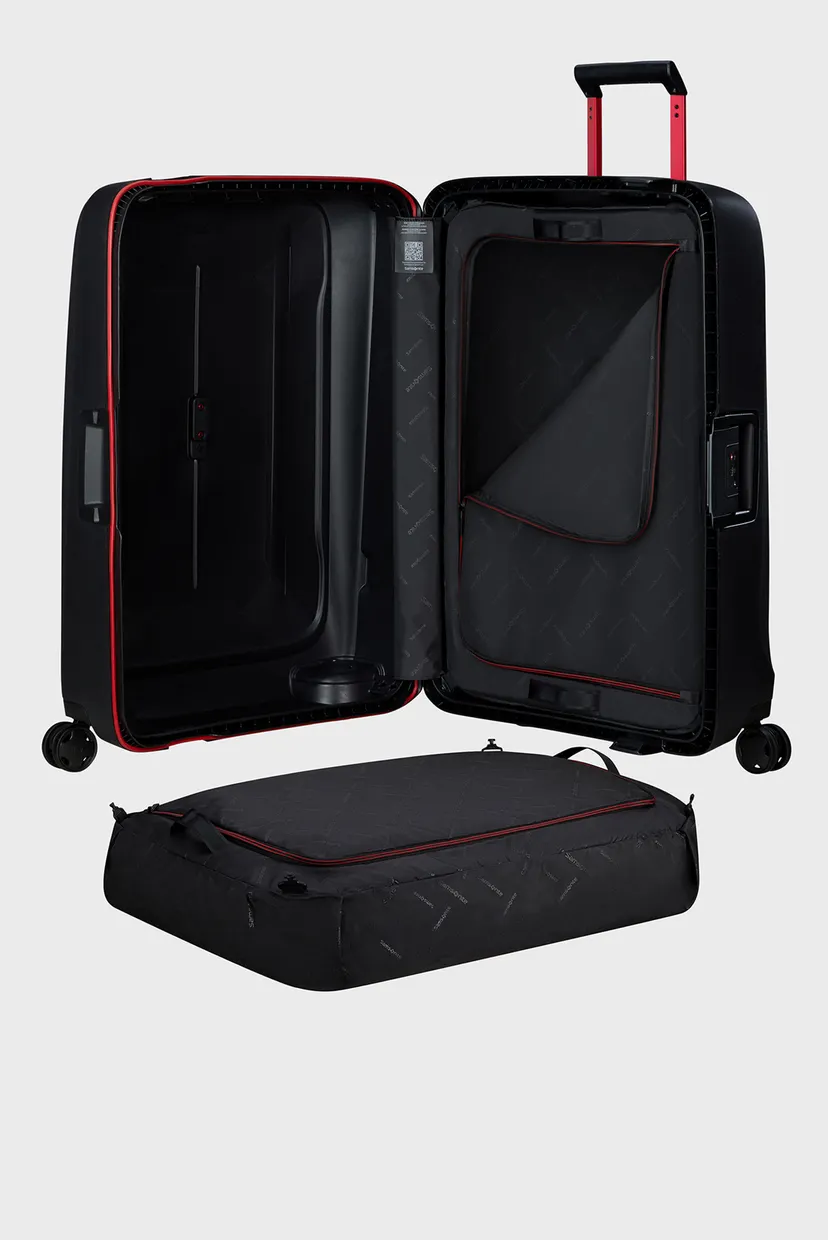 Черный чемодан 75 см ESSENS CHARCOAL/RED 4