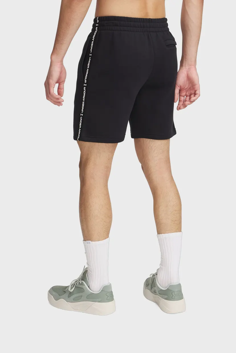 Мужские черные шорты UA Icon Fleece Short Taping 3