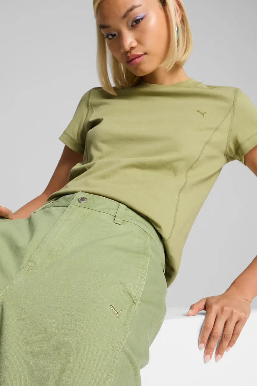 Жіночі оливкові джинси YONA Cargo Pants Women 4