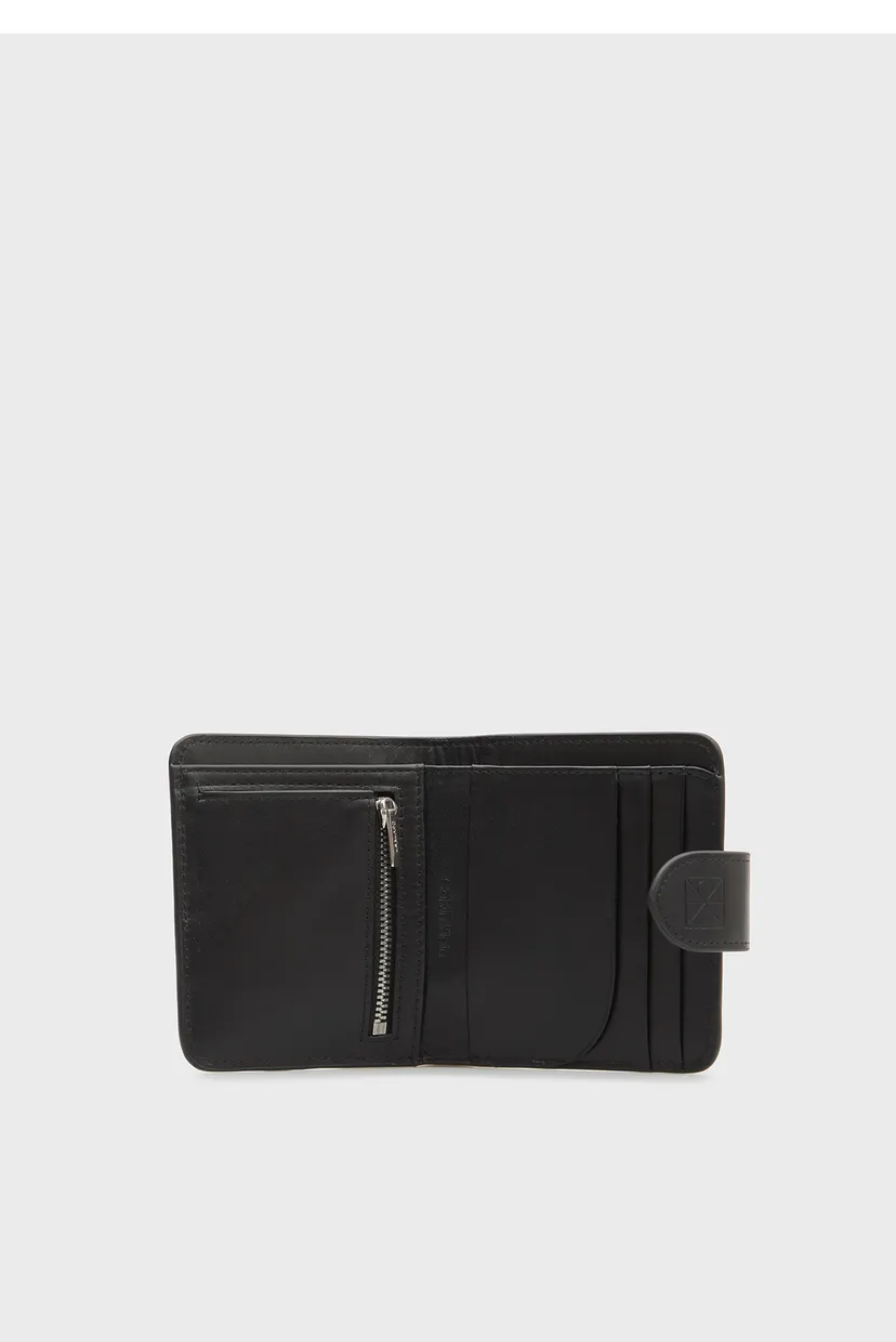 Жіночий чорний шкіряний гаманець BILLFOLD 4