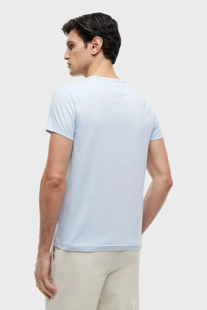 Мужская голубая футболка STRETCH SLIM 3