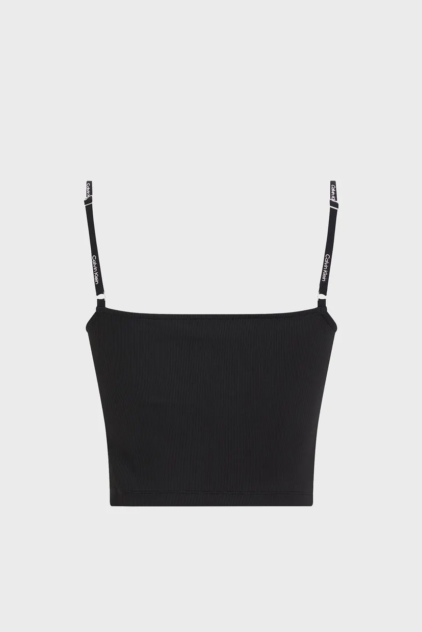 Женский черный топ ELASTIC STRAPPY 7