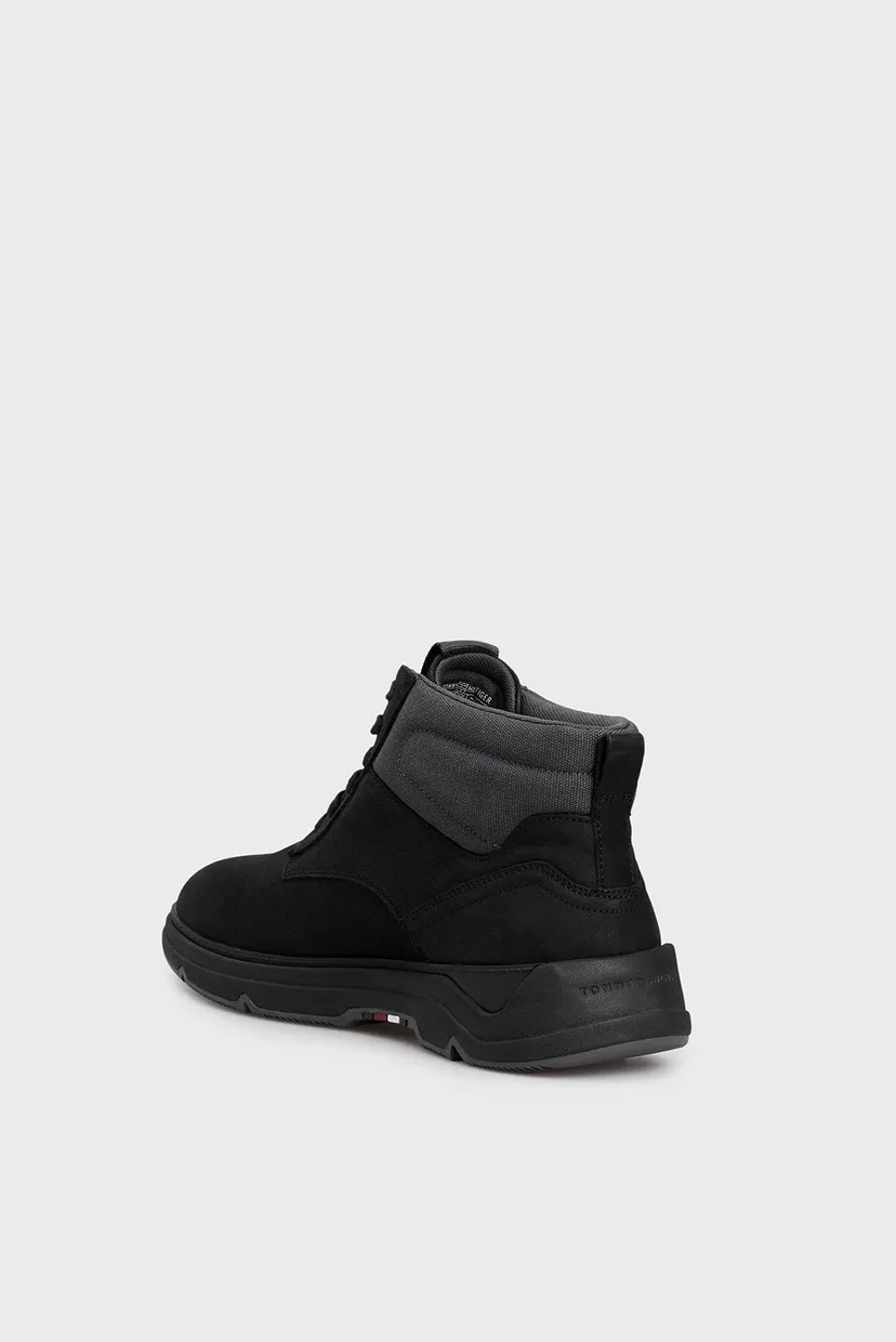 Чоловічі чорні черевики HILIFGER NUBUCK HYBRID CHUKKA 5