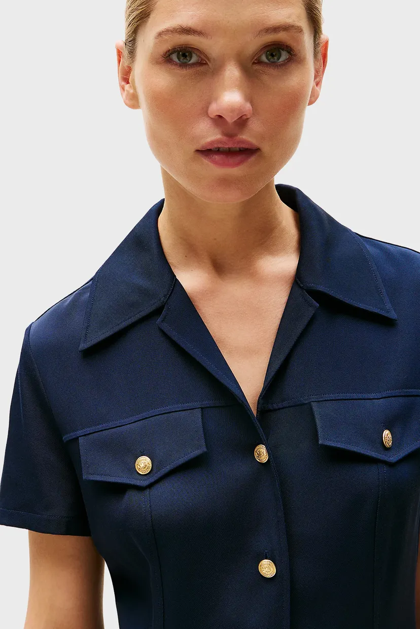 Женское темно-синее платье VIS TWILL S/S 4