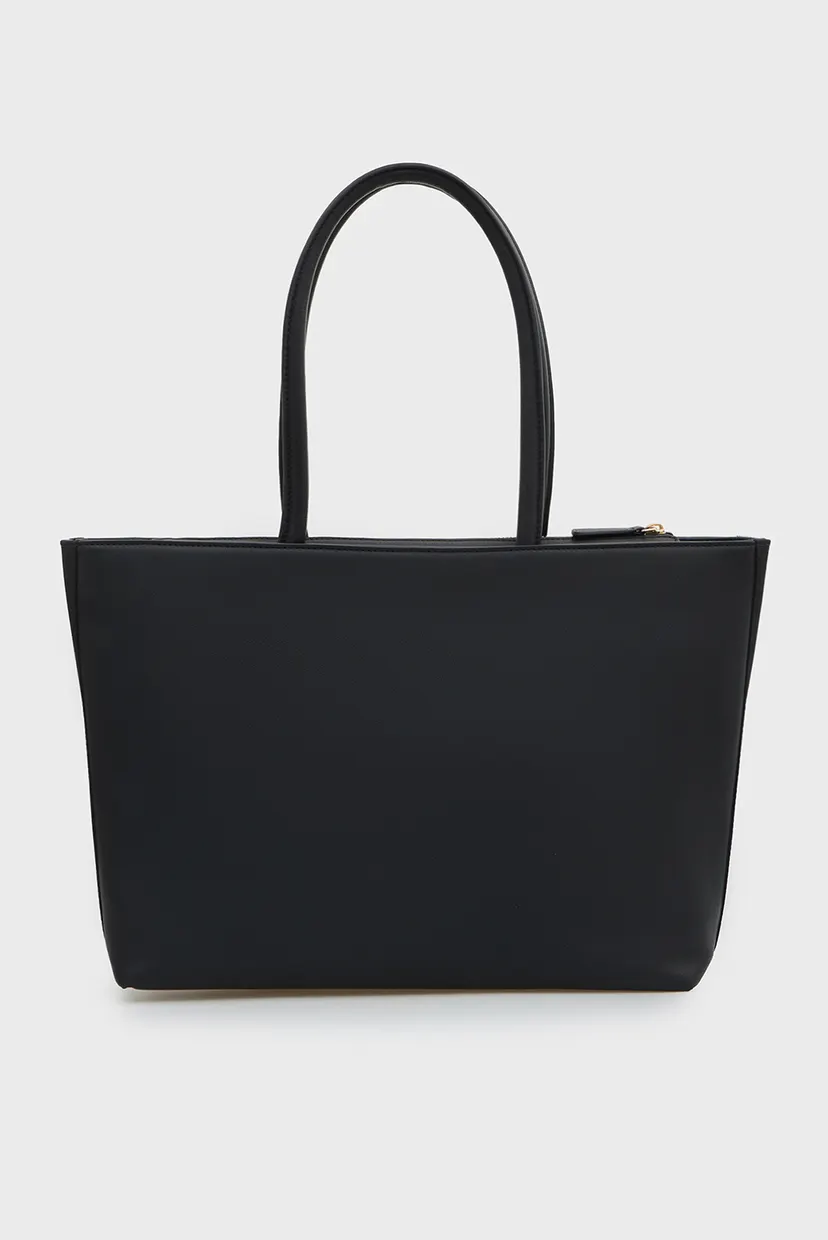 Жіноча чорна сумка LOGOTAPE TOTE 4