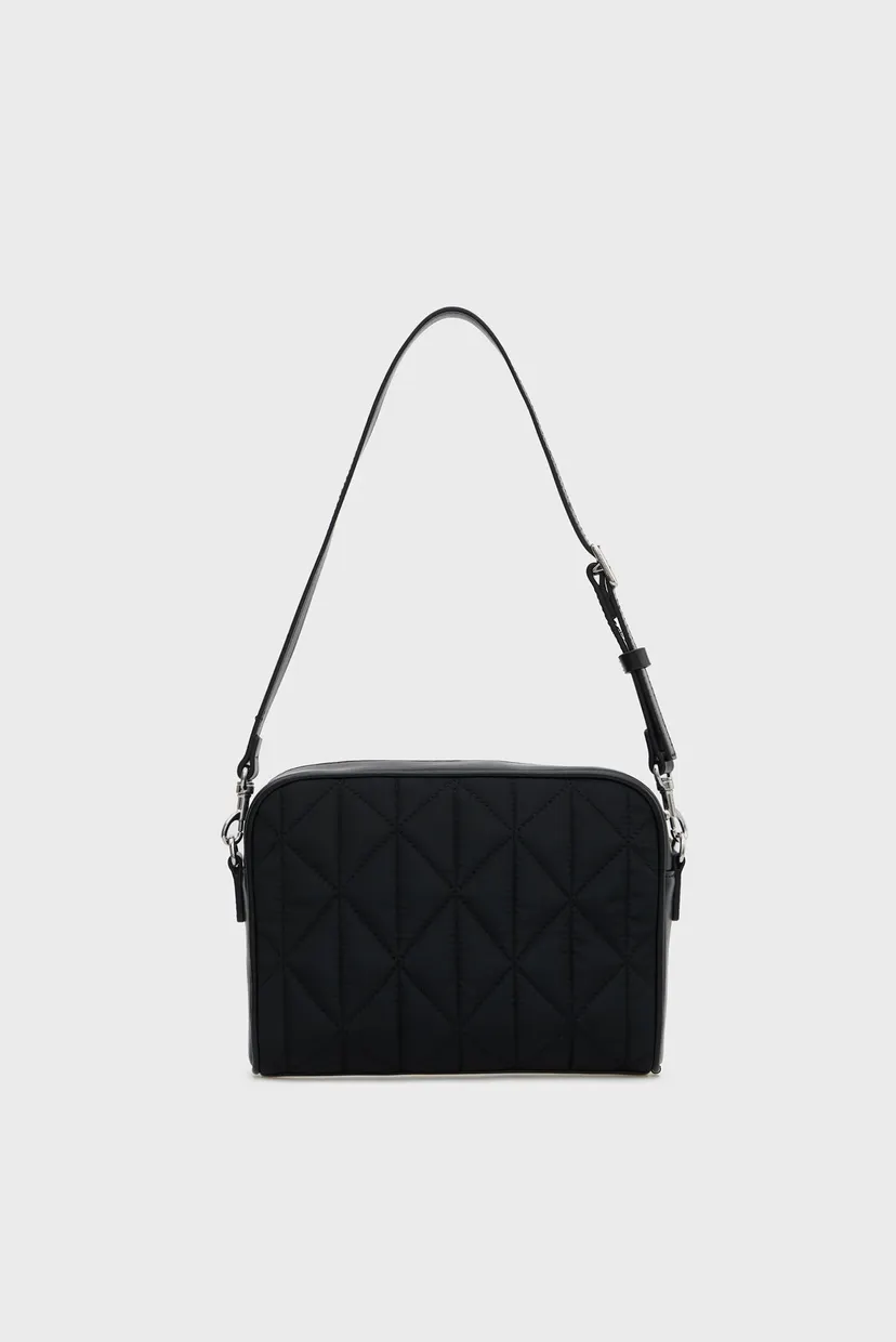 Женская черная сумка QUILTED NYLON 2X STRAP 4