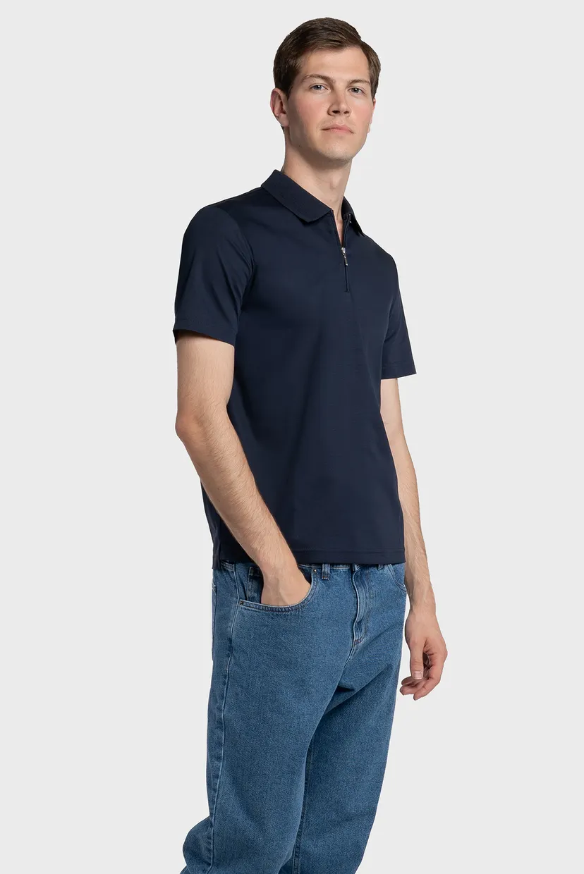 Мужское темно-синее поло 3
