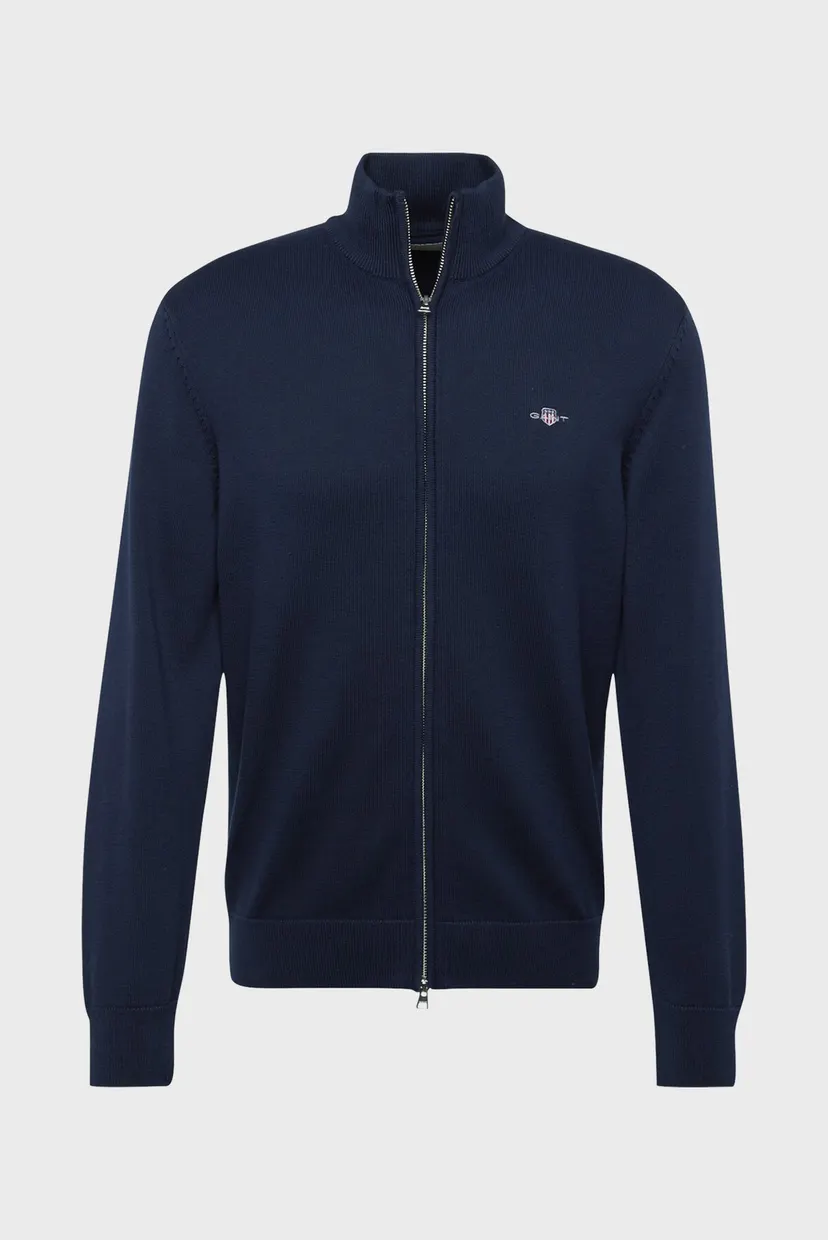 Чоловічий темно-синій кардиган CASUAL COTTON ZIP 6