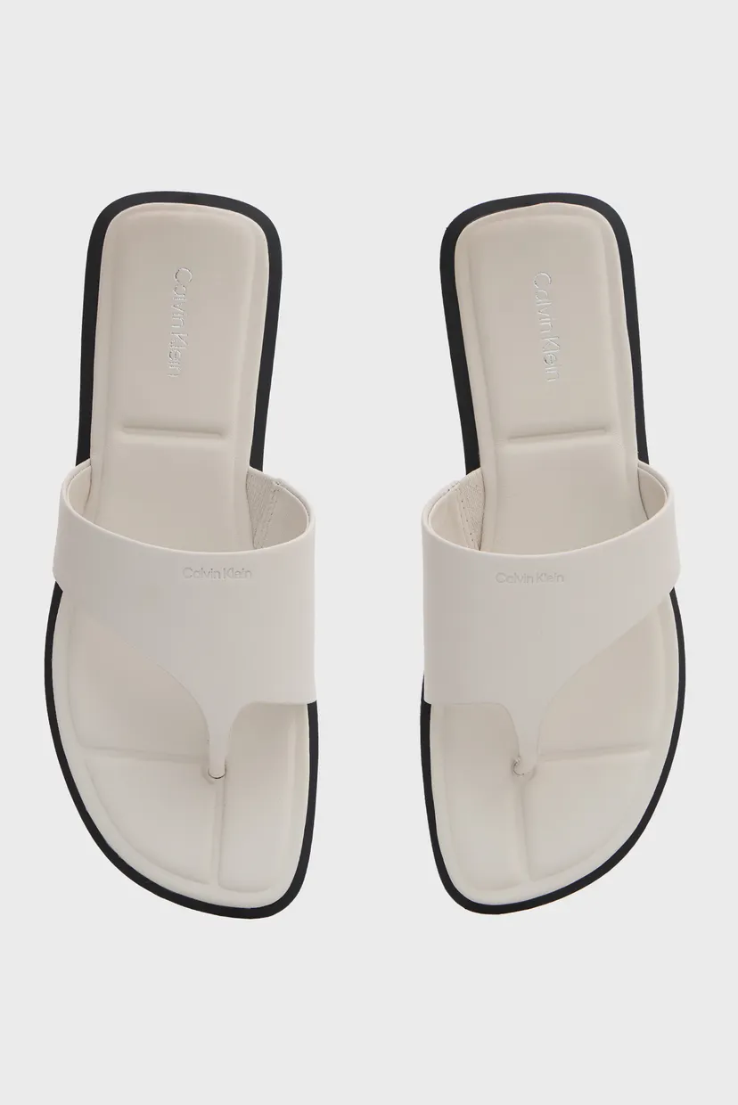 Жіночі білі шкіряні в'єтнамки THONG 4