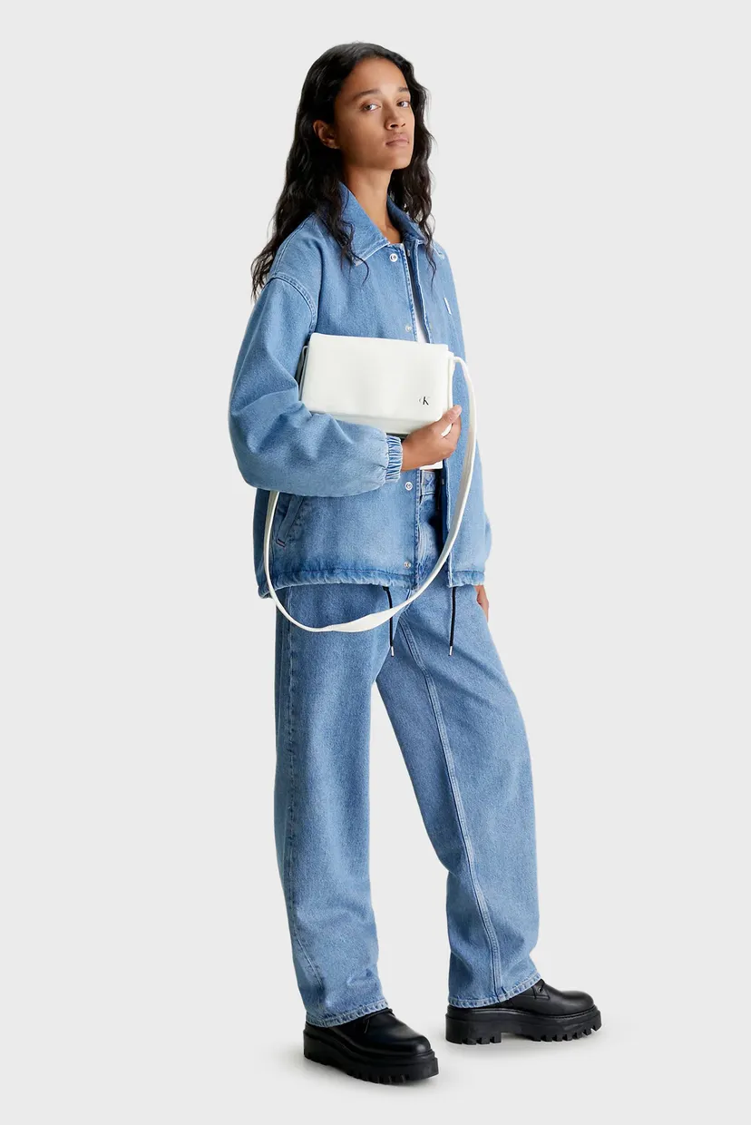 Женская белая сумка BLOCK FLAP SHOULDERBAG25 PU 3