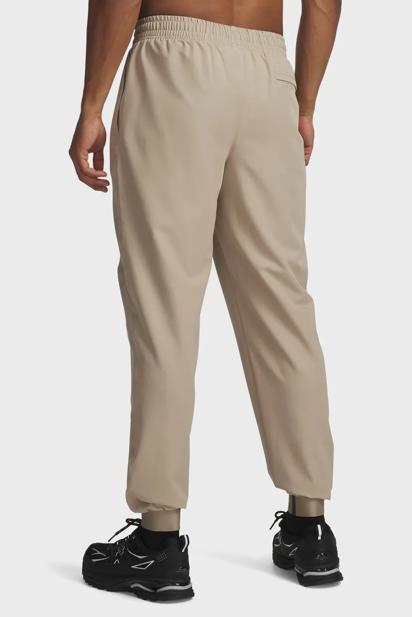 Мужские бежевые спортивные брюки UA Unstoppable Woven Jogger-BRN 3