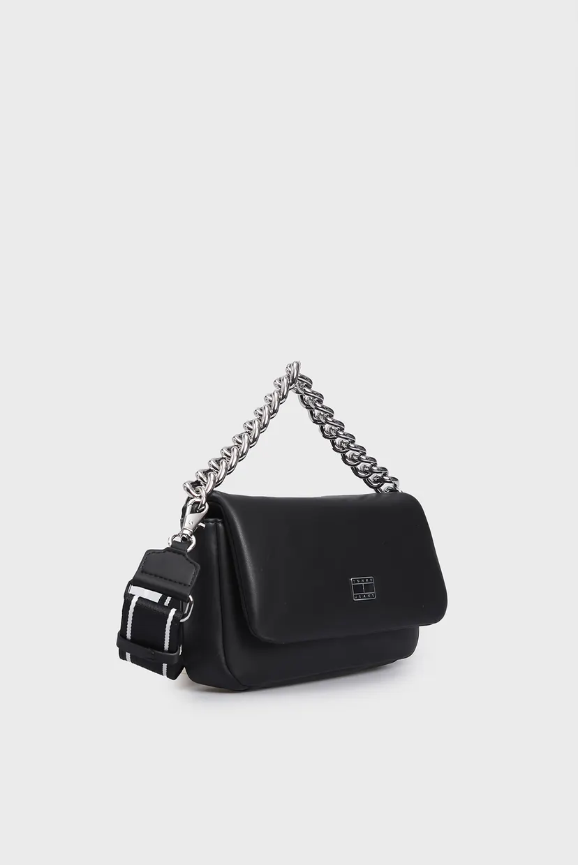 Жіноча чорна сумка TJW CITY-WIDE FLAP CROSSOVER Tommy Jeans