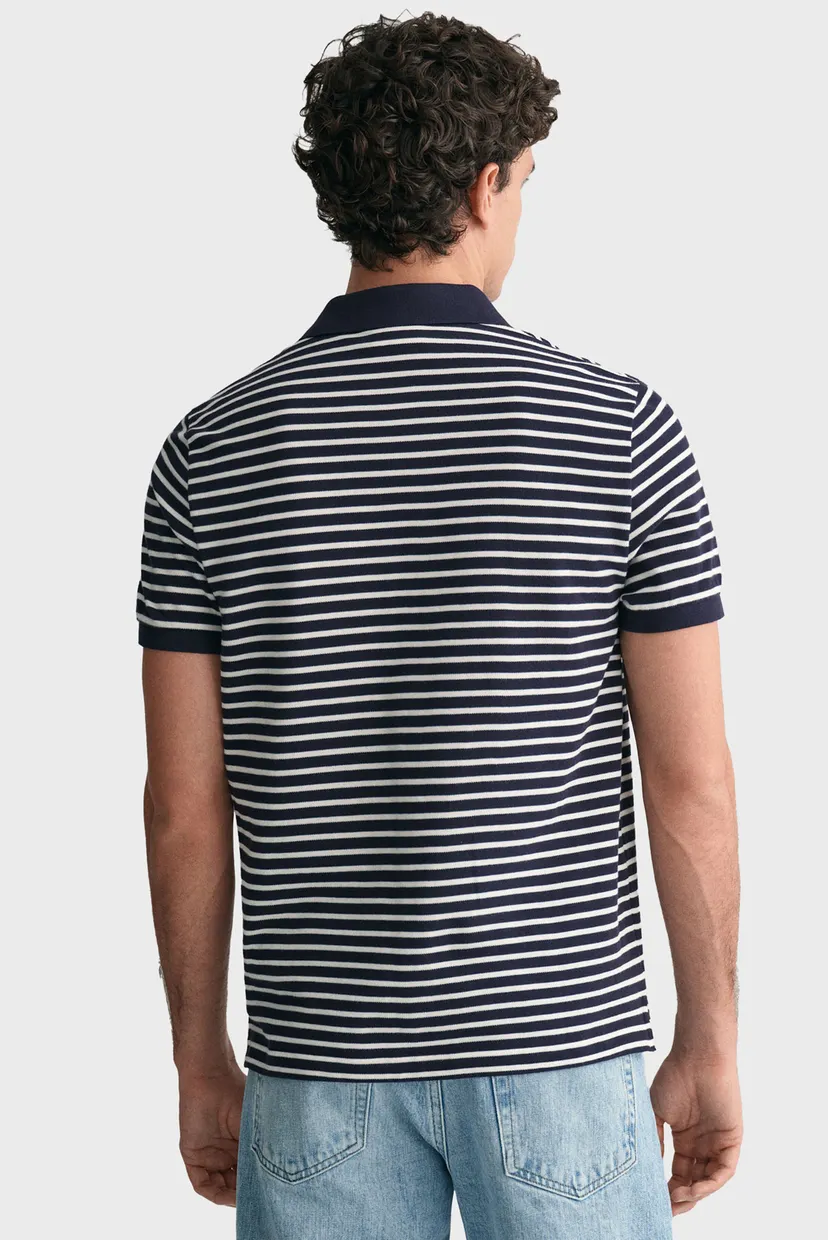 Чоловіче темно-синє поло у смужку STRIPED SS PIQUE POLO 3