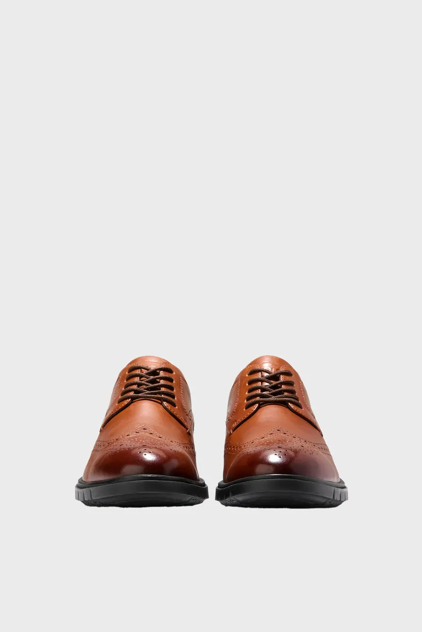Мужские коричневые кожаные броги GrandFlex Dress Wingtip Oxford 3