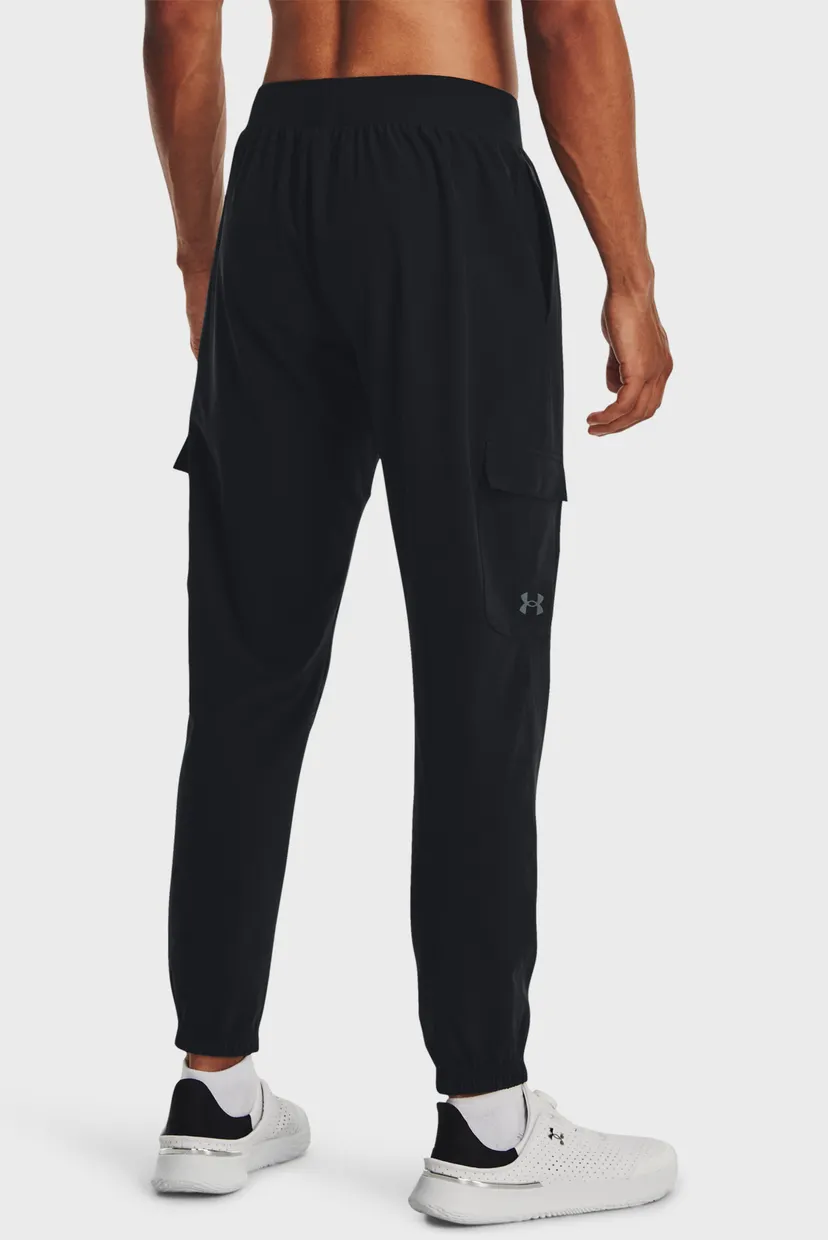 Чоловічі чорні спортивні штани UA Stretch Woven Cargo Pants 3