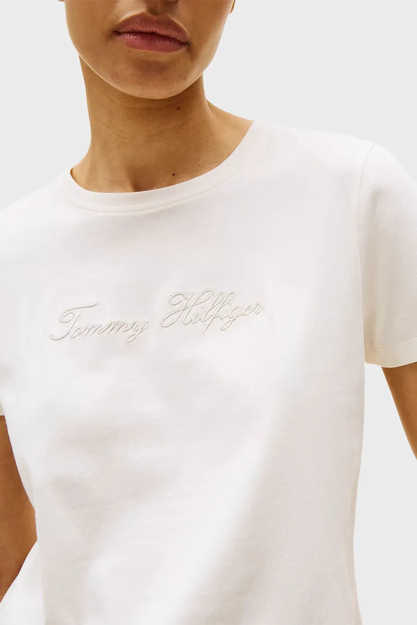 Женская белая футболка LUREX SCRIPT 4
