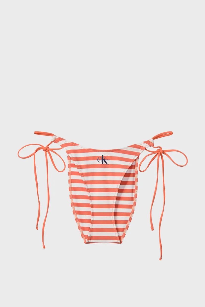 Женские трусики от купальника в полоску SIDE TIE BOTTOM 5
