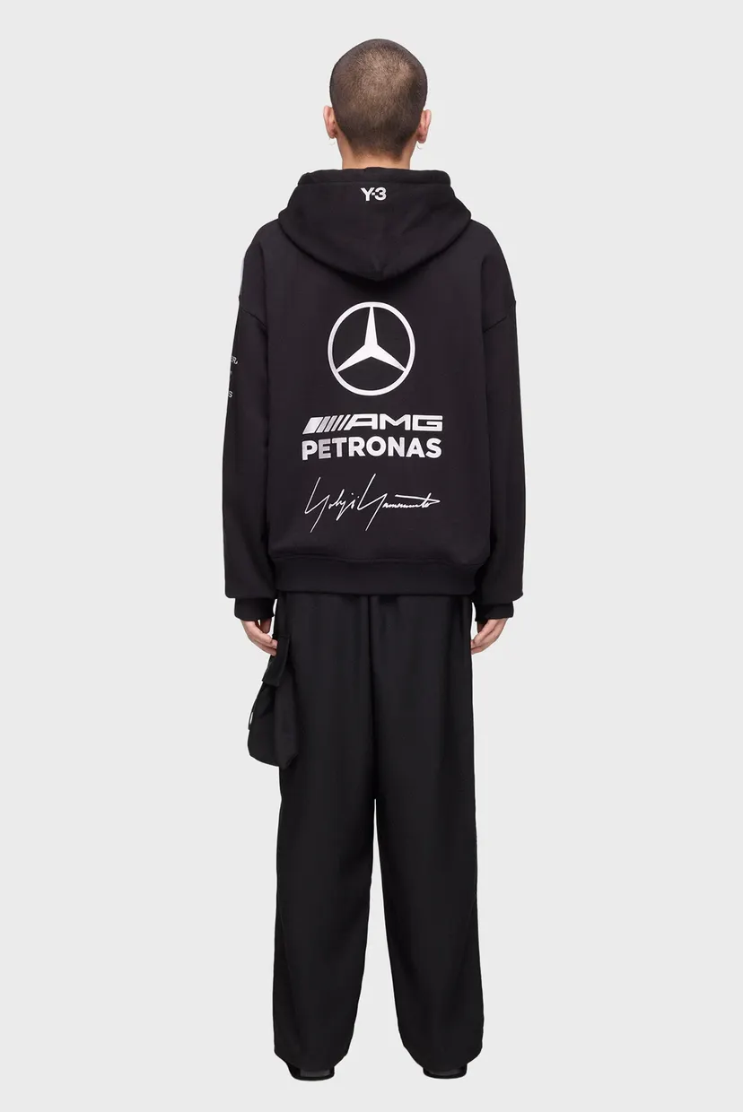 Черное худи Y-3 MERCEDES TEAM (унисекс) 3