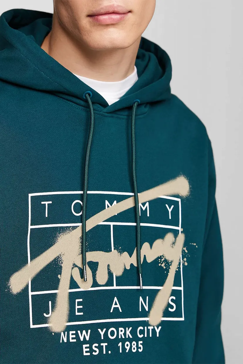 Чоловіче бірюзове худі TJM REG SPRAY 4