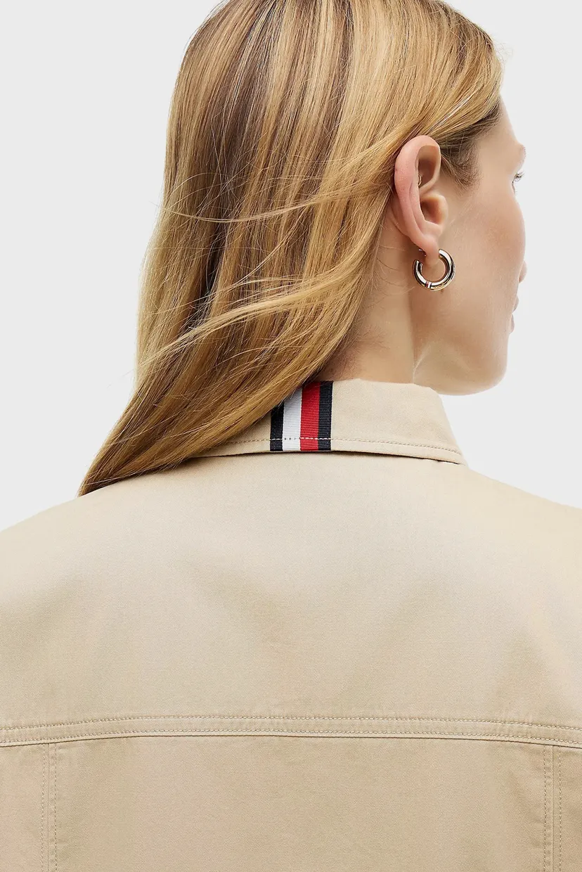 Женское бежевое платье  CREST RWB TAPE SHIRT DRESS 4