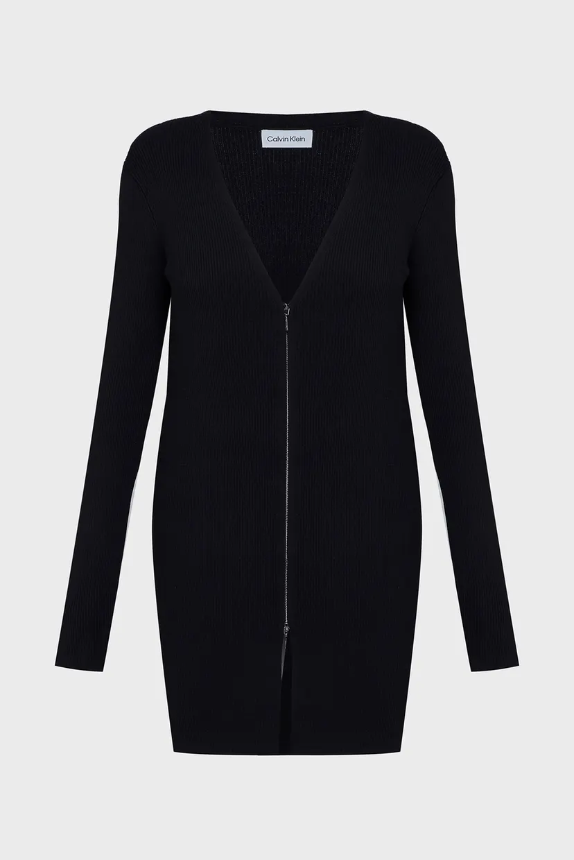 Жіночий чорний кардиган ICONIC RIB ZIP UP 6
