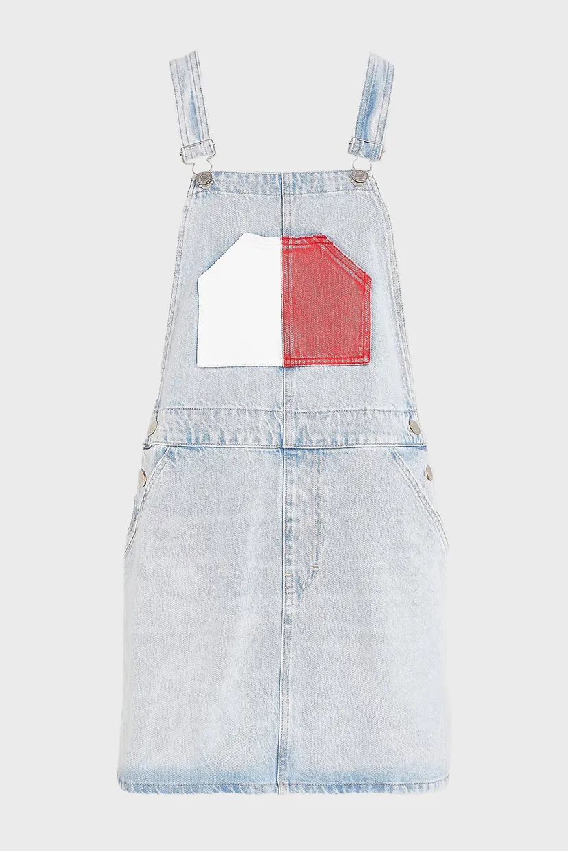 Женский голубой джинсовый сарафан DUNGAREE DRESS FLAG 5