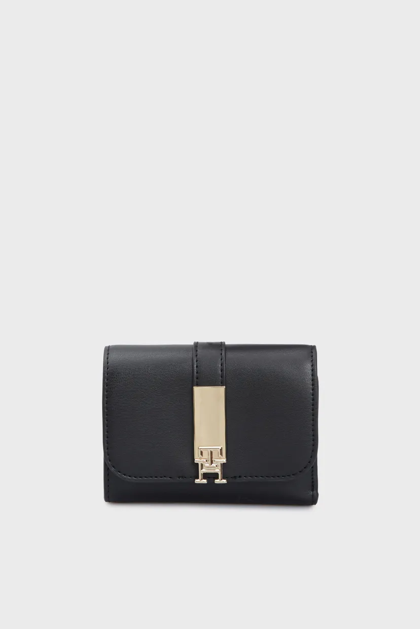 Жіночий чорний гаманець TH HERITAGE MED FLAP 1